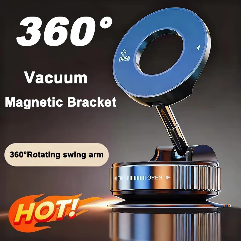 Supporto magnetico per telefono con ventosa regolabile a 360°, design con ventosa potente, supporto universale per auto con navigatore._voghion.com