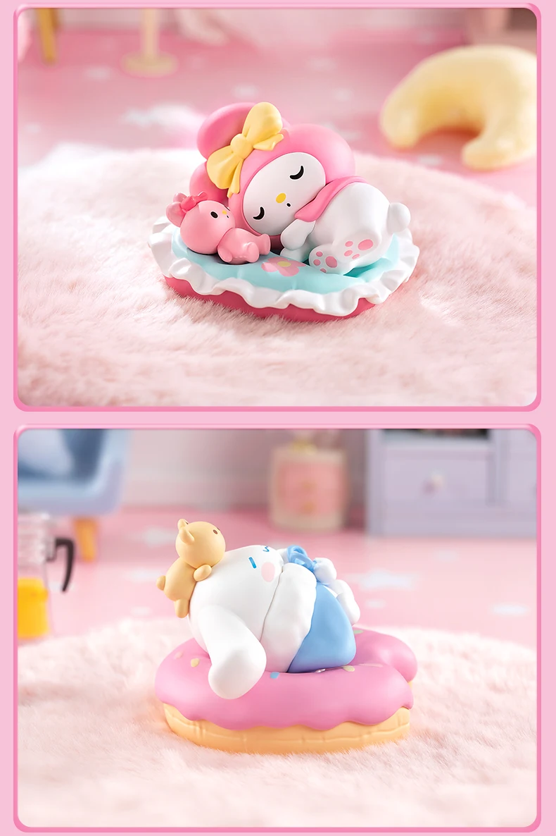 POP MART Sanrio Fall Asleep collectible figure from mystery blind box – includes free shipping to Singapore.