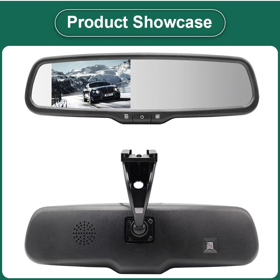 Car Monitor Bracket 4.3" TFT LCD Special for Rear View Mirror Parking Assistance System With 2 RCA Video Player Input