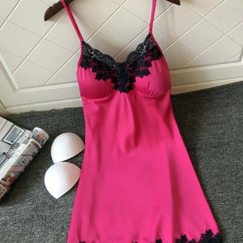 المرأة مثير الدانتيل المرقعة ثوب الليل ، فستان حري...