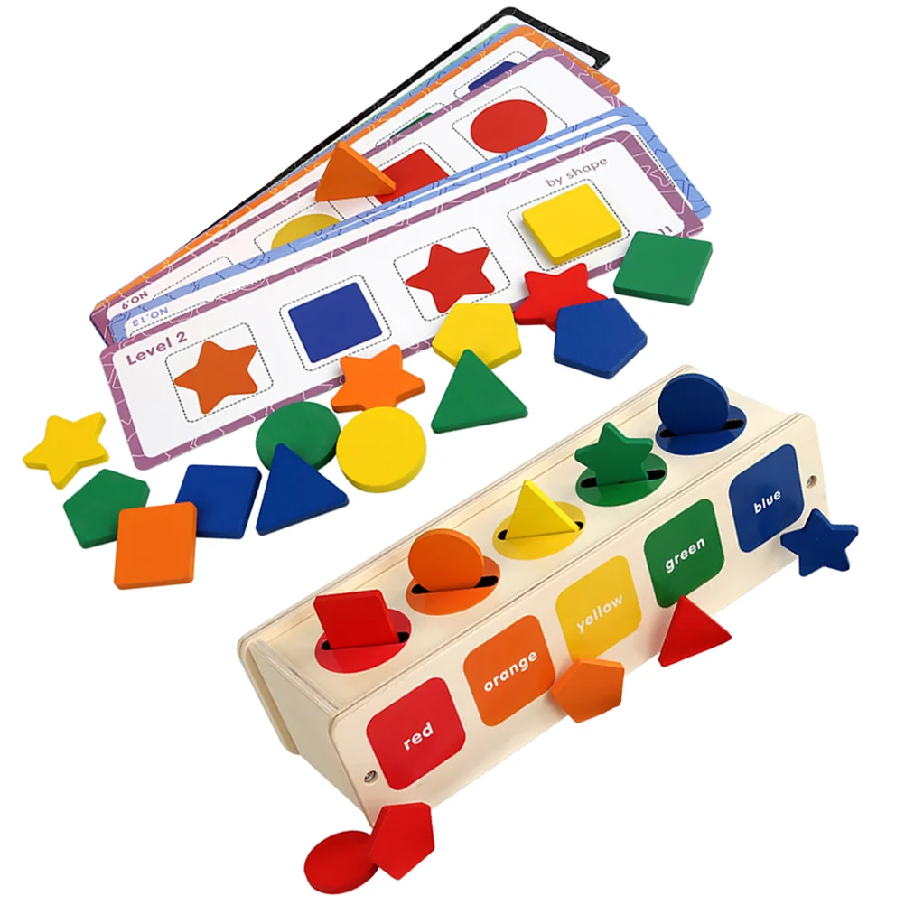 

Shape Sorting Box Wooden Stacking Toys Educational Sensory Interesting Children Paper Supply Preschool Blocks