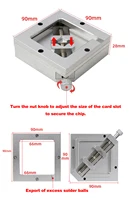 90x90mm BGA PCB Chips Solder Ball Rework Repair Jig BGA Reballing Station Stencils Template Holder Fixture for BGA Reballing 2