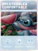 1 cartoon cute Stitch pattern digital printed frosted Fitted Sheet,bedroom printed bed cover,bedding(No pillowcase) 5