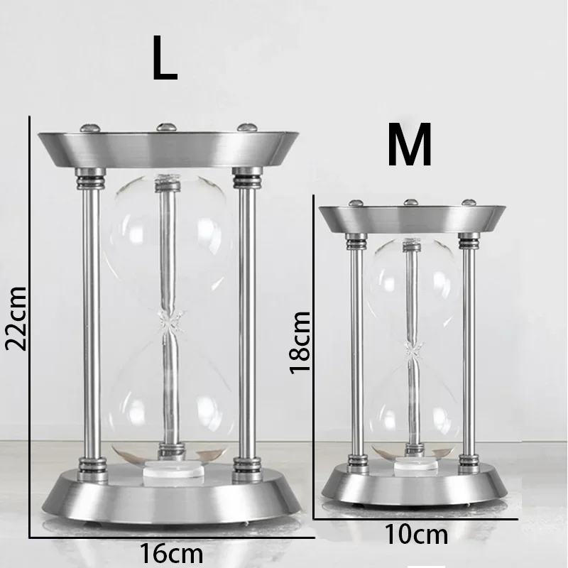 Sand Clock Empty Hourglass Bottle Container DIY Silvery Three Pillars Sandglass Metal Timer Accessories Home Decor Timekeeper