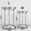 Sand Clock Empty Hourglass Bottle Container DIY Silvery Three Pillars Sandglass Metal Timer Accessories Home Decor Timekeeper 6