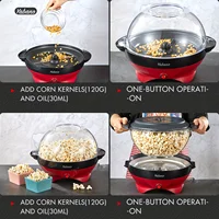 electric stirring plate Popcorn Maker Machine Nonstick Quick Heat Technology cool touch plate stirring handlesכלי להכנת פופקור 2