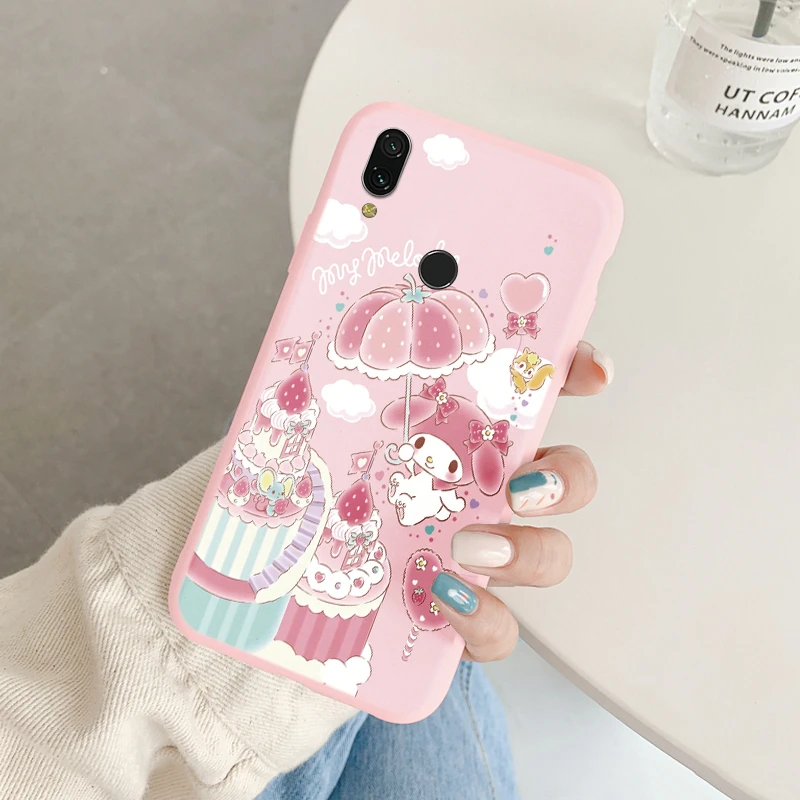 thumbnail image 1 of Funda de teléfono de dibujos animados para Xiaomi Redmi 7 7A Note 7 Pro, bonita funda trasera de silicona tpu anticaída, Cinnamoroll Kuromi, Hello Kitty, 1 of 5