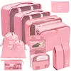 7/8/9/10 Pcs Set Travel Organizer Storage Bags Suitcase Packing Cubes Set Cases Portable Luggage Clothes Shoe Tidy Pouch Folding 3