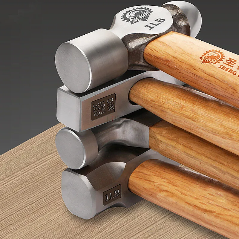 Short Wood Handle Mini Hammer Household Octagonal Round Headed Hammer Woodworking Small Fitter Hammer Handmade DIY Hardware Tool 3