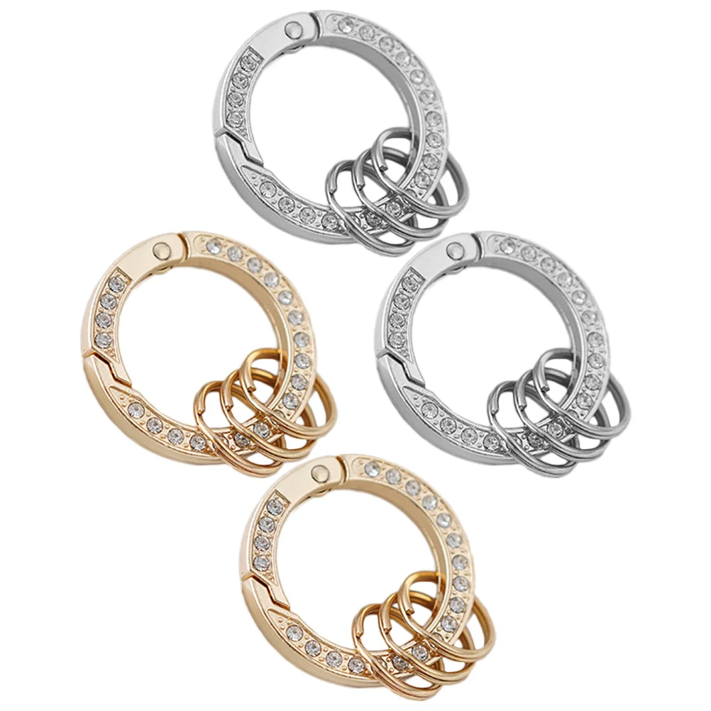 

Creative Diamond Key Fob Pendant Set Holder for Keys Purse Chains Women Car Bling Keyring