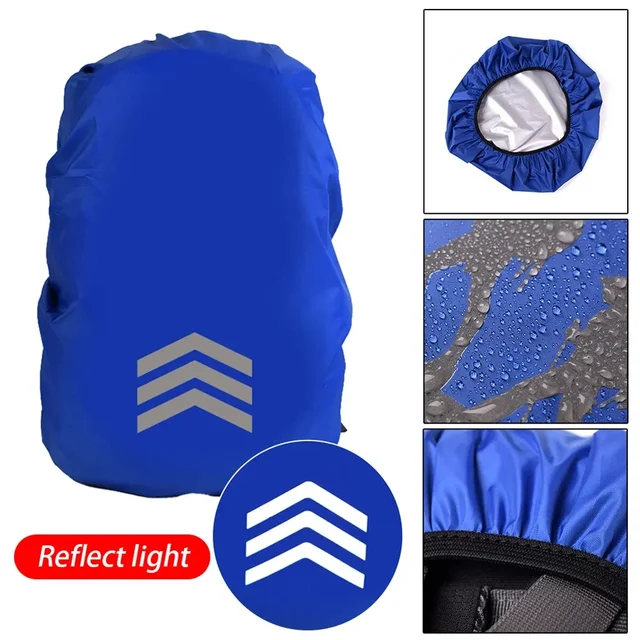 Waterproof Backpack Cover Reflective Backpack Rain Cover Outdoor Mountaineering Night Safety Hiking Sports Bags Cover 18-45L 3