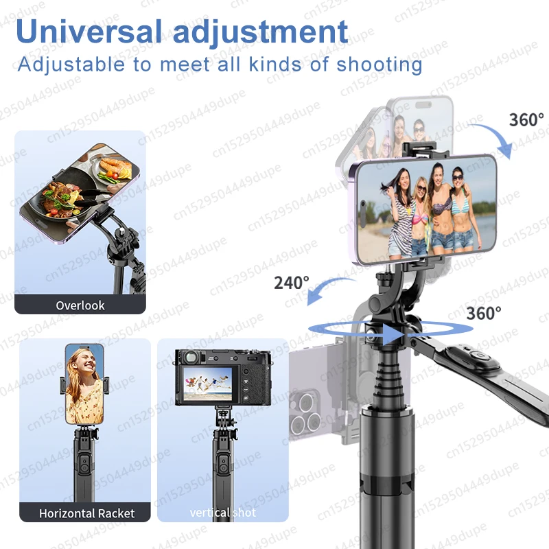 Tripod for Camera, Professional Selfie Stick for Smartphone, Wireless Bluetooth 360&deg; Rotation Selfie Stick, Portable Tripod
