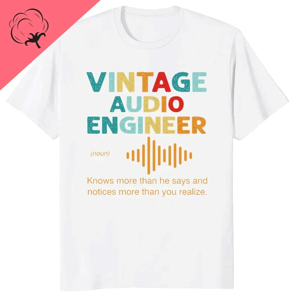 Vintage VU Meter Sound Engineer Graphic Cotton T-Shirt