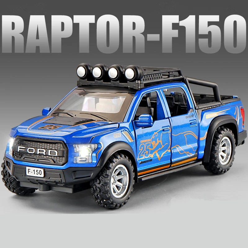 1:32 Ford Raptor F150 Alloy Pickup Car Model Diecasts Metal