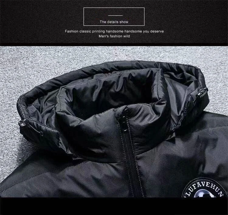 Short Men’s Down Coat Europe Men White Duck Down Red Men's Coats Winter Hooded Men's Clothing Free Shipping New Parka Winter Man