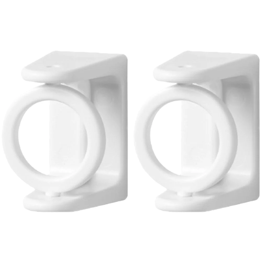 

2Pcs Curtain Rod Brackets No Drilling Self Adhesive Curtain Rod Hooks Curtain Hanger