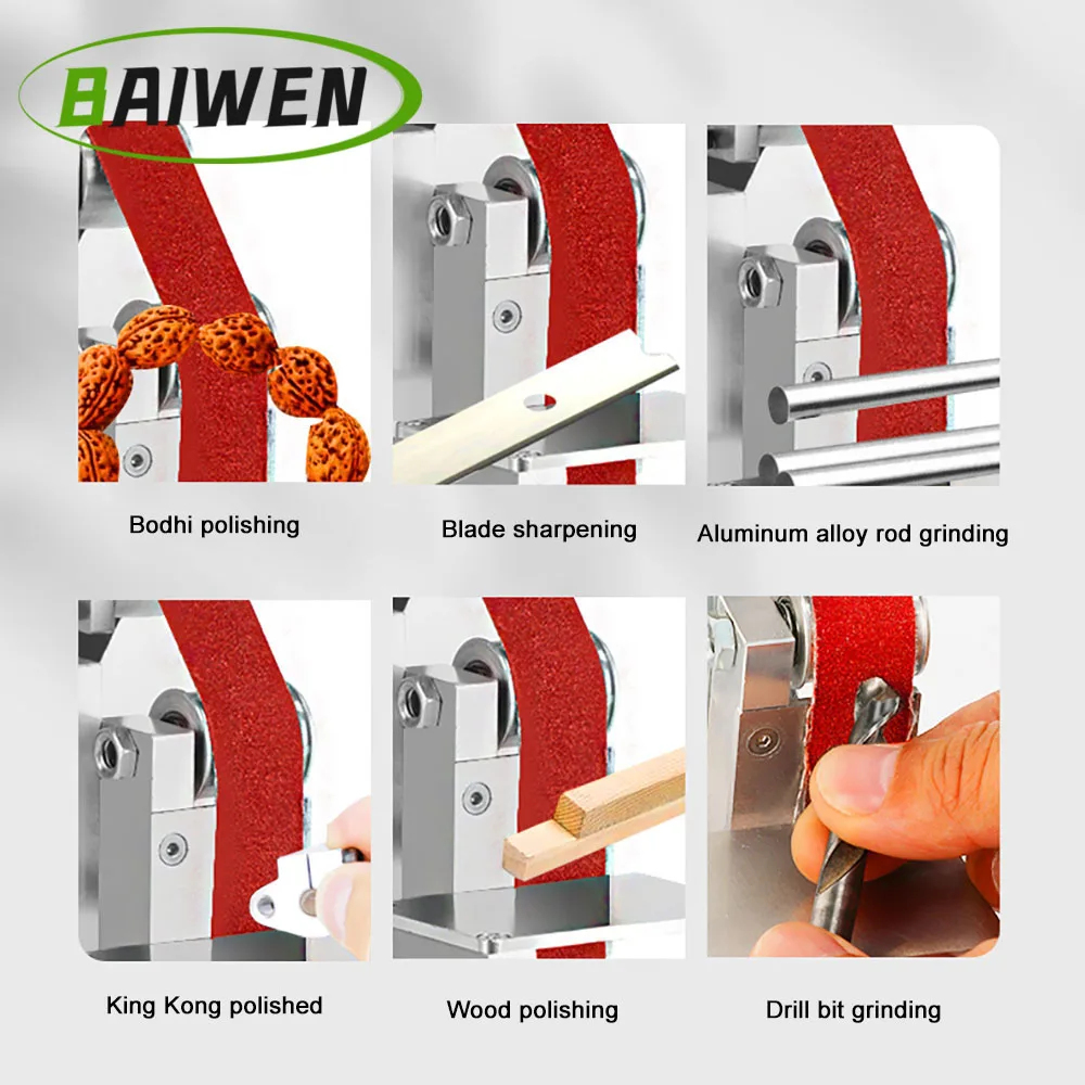 Electric Grinder New Angle Grinder Grinding Machine Belt Grinder Mini Electric Belt Sander DIY Polishing Grinding Machine Cutter Edges Sharpener
