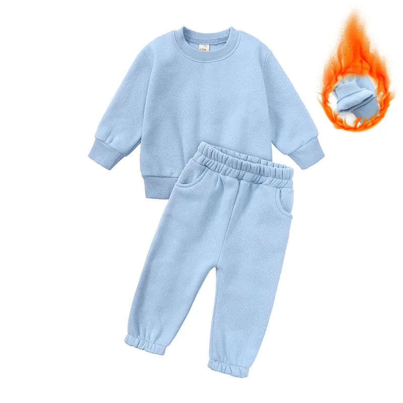

Korean autumn and winter children's suit, boys' and girls' sports leisure sweater trousers two-piece set
