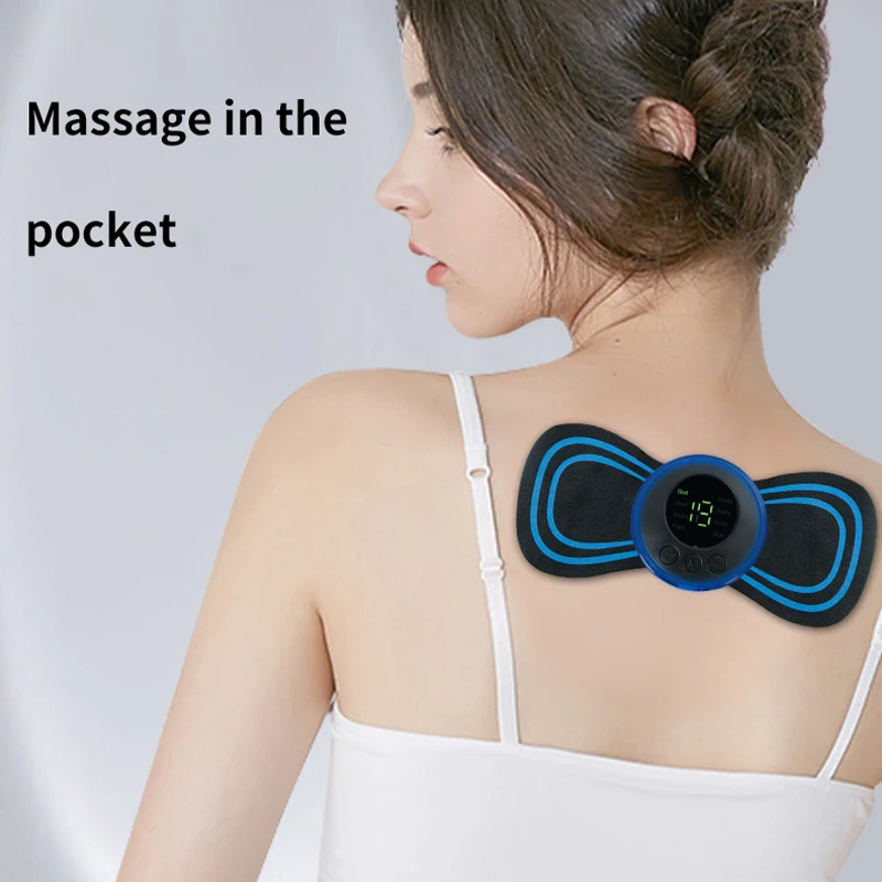 Electric neck massager EMS cervical vertebra massage patch for muscle pain relief and shoulder relaxation portable neck massage