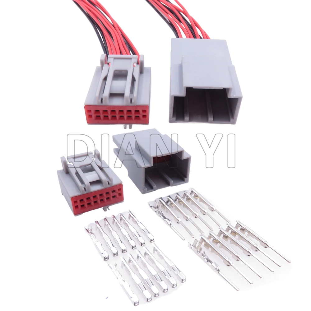 

1 Set 12 Way Starter Auto Male Female Docking Connector with Wires 30700-1120 30968-1127 Automobile Wiring Terminal Sockets