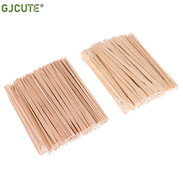 100pcs Waxing Wax Wooden Disposable Wooden Sticks Hair Removal Waxing Stick  Wax Bean Wiping Wax Tool Beauty Bar Body Beauty Tool - Strips - AliExpress