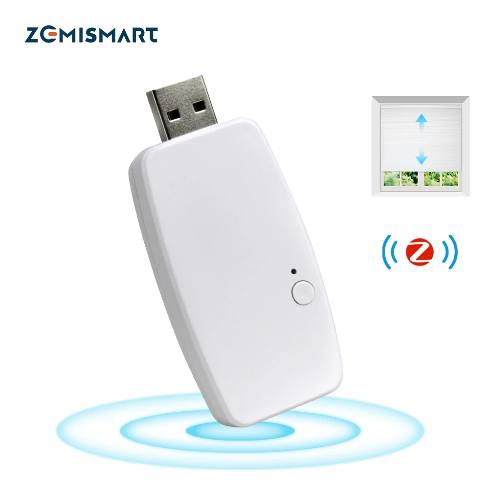 Zemismart Tuya Zigbee Usb Dongle Control Per Am15 Blinds Shade Motor Funziona Con Tuya Zigbee Hub Mini Design Smart Curtain Motor