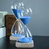 30/60Minutes Glass Hourglass Sand Timer Clock Wood base Home Decor Birthday Valentine's Day Gift Ampulheta Reloj De Arena Craft 1