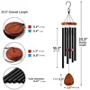1pc 6 Tubes Aluminum Alloy Wind Chimes with Hook Black Bells for Outside Home Wedding Party Memorial Decoration Ornaments Gifts 5
