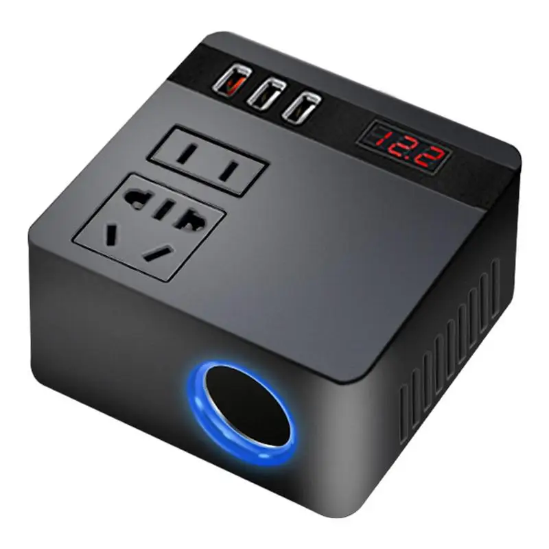 

Car Outlet Adapter 150W Car Inverter Power Outlet With 2 USB Port 12V 24V To 220V Smart Digital Display Auto Truck Converter For
