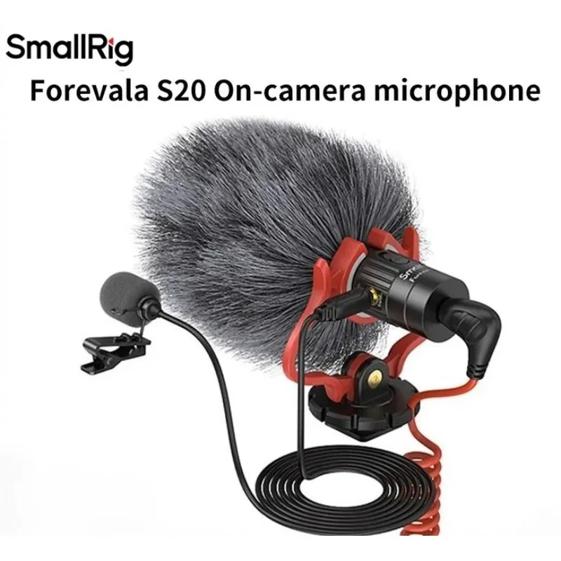 SmallRig S20 온카메라 마이크(쇼크 마운트 포함) 비디오 마이크 스테레오..