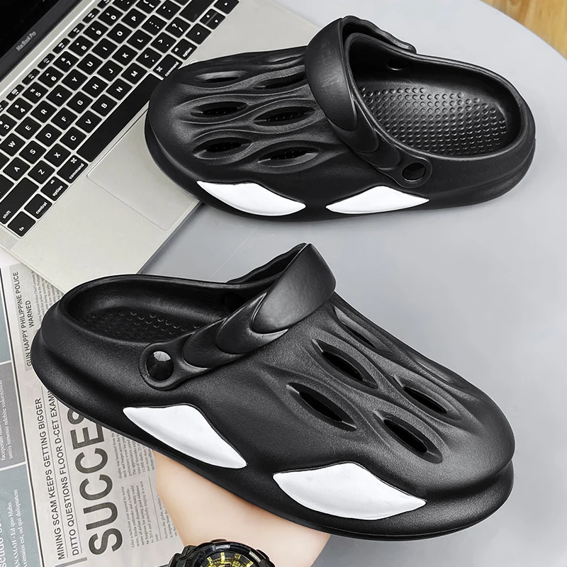 

Summer Men's Sandals Comfortable EVA Mens Slippers Brand Garden Shoes Man Soft Beach Shoes Men Outdoor Leisure Male Flip-flops