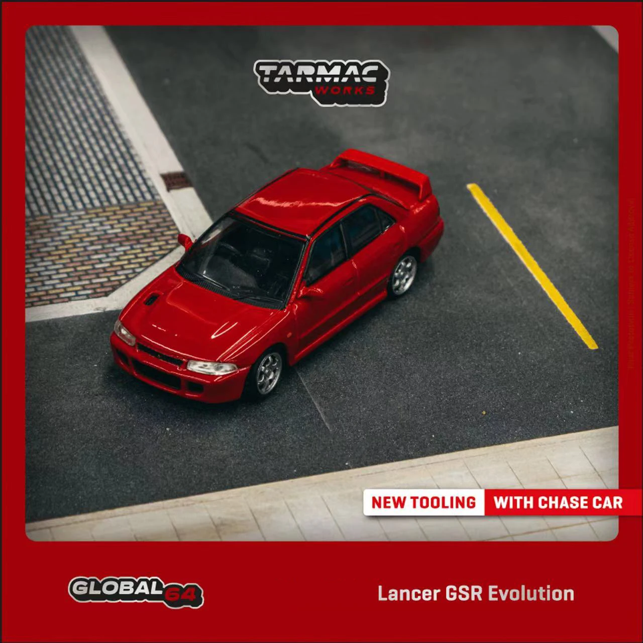 

PreSale TW 1:64 Lancer GSR Evolution Red Diecast Коллекционная модель автомобиля, миниатюрные игрушки Tarmac Works