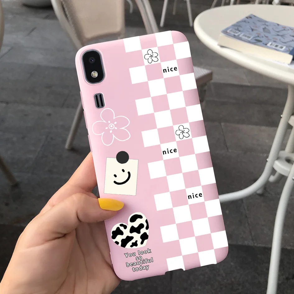 Shockproof Silicon Soft TPU Back Cover with Cartoon Cat Design - Phone Case