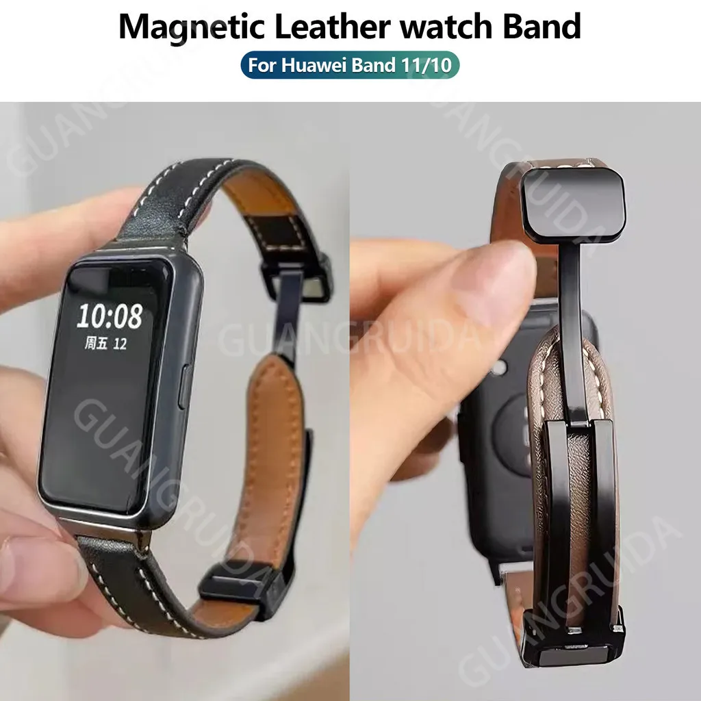 Premium Leather Strap Replacement Wristband - Sport Loop Bracelet