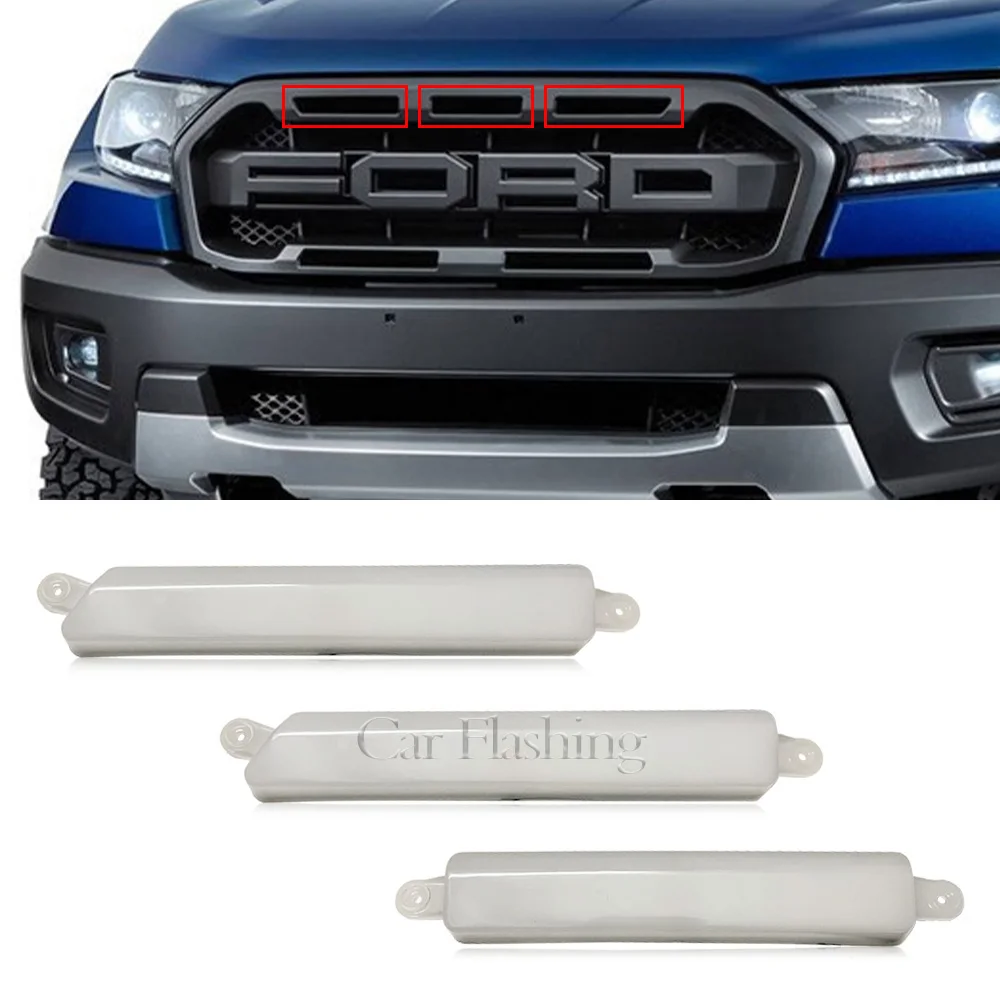 Car Led Drl Daytime Running Light Front Grill Mesh Mask Cover Fog Lamps