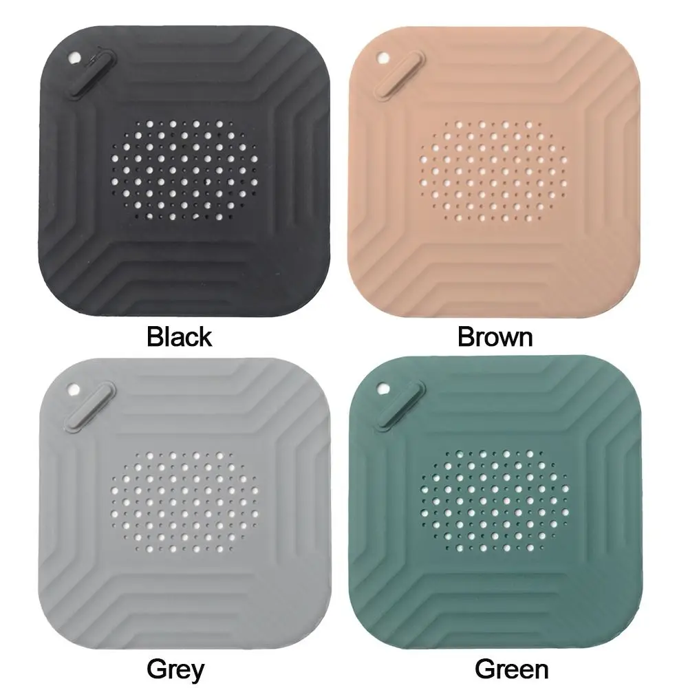 Anti-blocking Sink Strainer Floor Drain Hair Clean Up Mesh Trap Square Shape Shower Drain Pad Kitchen Bathroom Accessories