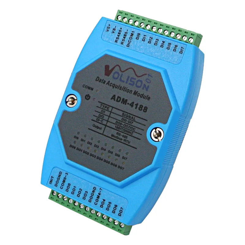 

ADM-4188 8Channel Switch input/ output 8DI/DO acquisition module 485 modbus