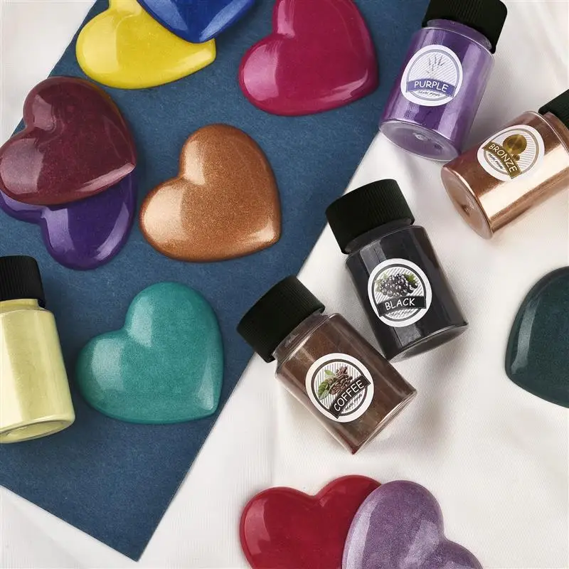 Epoxy Resin Pigment Candle Dyes Pigment Pearl Powder Pearlescent Powder Pigment Pearl Powder Pigment 4-6Colors/Sets Pearl Powder Soap Dyes Epoxy Resin Pigment Filler Colorant Dye DIY Soap Candle Resin Crafts Making Pigment Dye