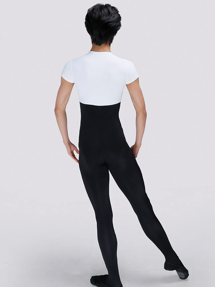 Speerise Mens Black Turtleneck Spandex Long Sleeve Unitard