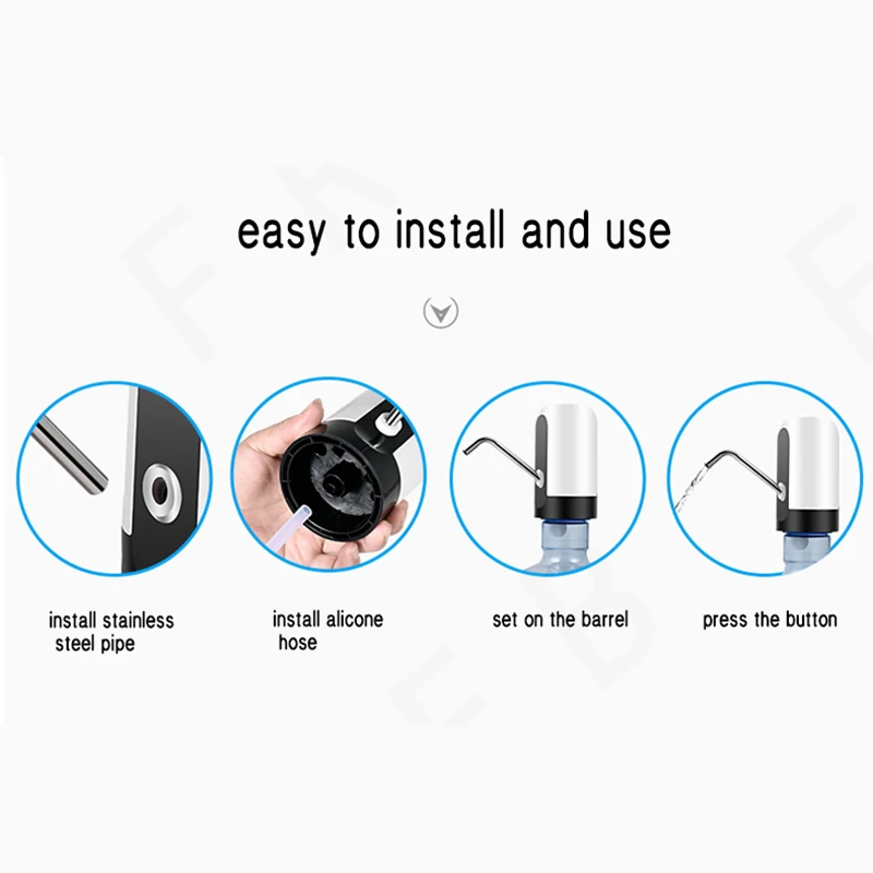 Wireless Electric water dispenser Barreled Water Pump USB Rechargeable Mini Portable Fast Water Automatic Dispenser Simple Barrel Type Pumpin