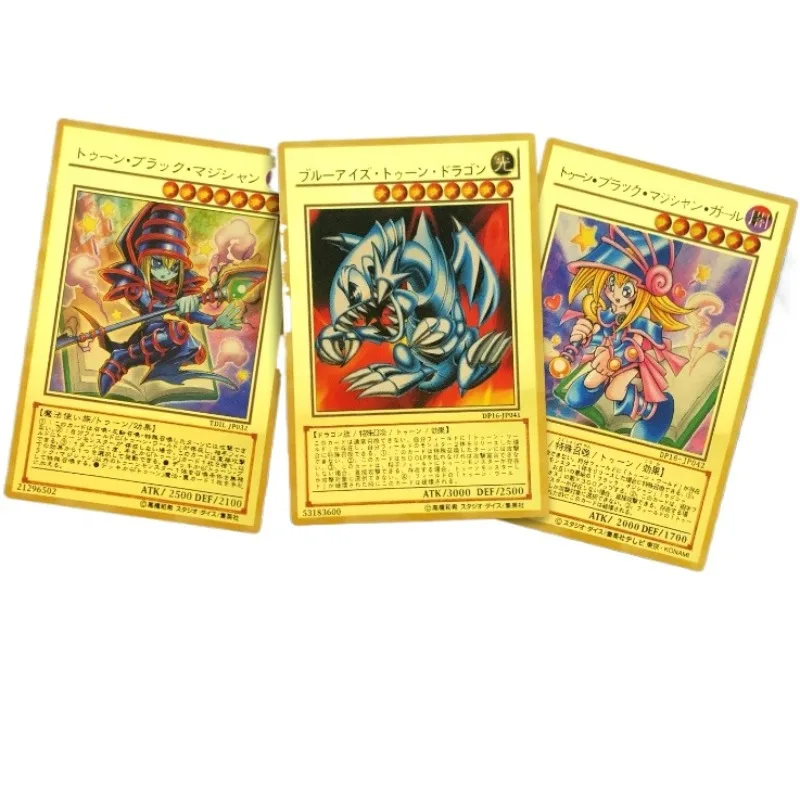 

Yu Gi Oh, Мультяшные голубые глаза, белый дракон, черный волшебник, «сделай сам», карточка с гальваническим зеркалом, строительная игрушка, подарок на день рождения для мальчика