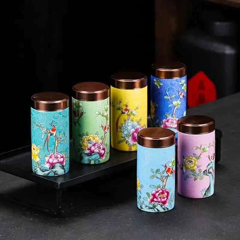 Ceramic Storage Jar Mini Pottery Jar Airtight Pots Ointment Storage Box Ceramic Tea Organizer Storage Tanks Coffee Kitchen Container