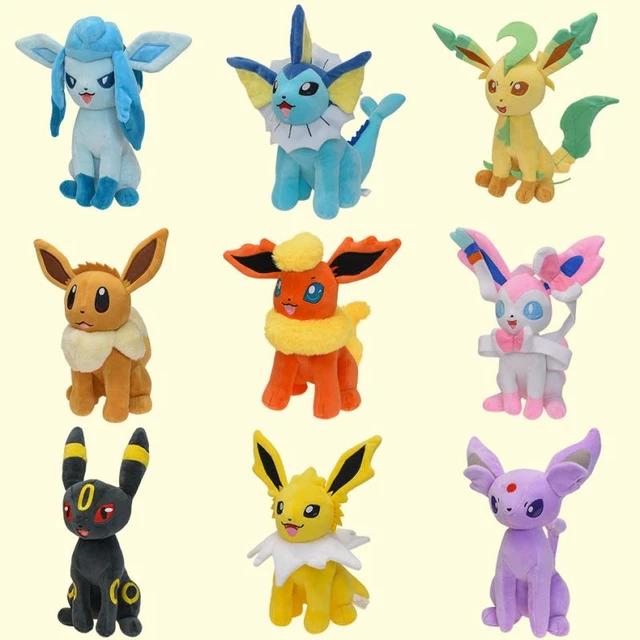 2023 Novo Estilo 30cm Pokemon Tamanho Grande Lua Sentada Eevee