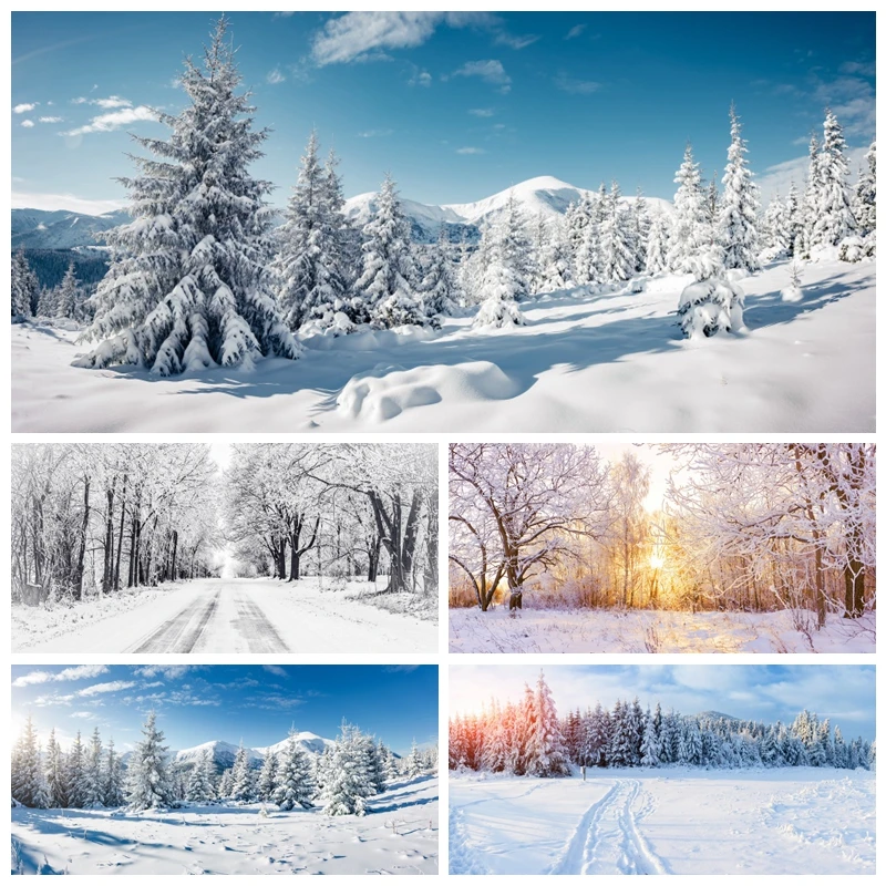 

Winter Snowflake Forest Backdrops Photography Baby Photo Photographic Christmas Party Decor Background Studio Shoots Photocall