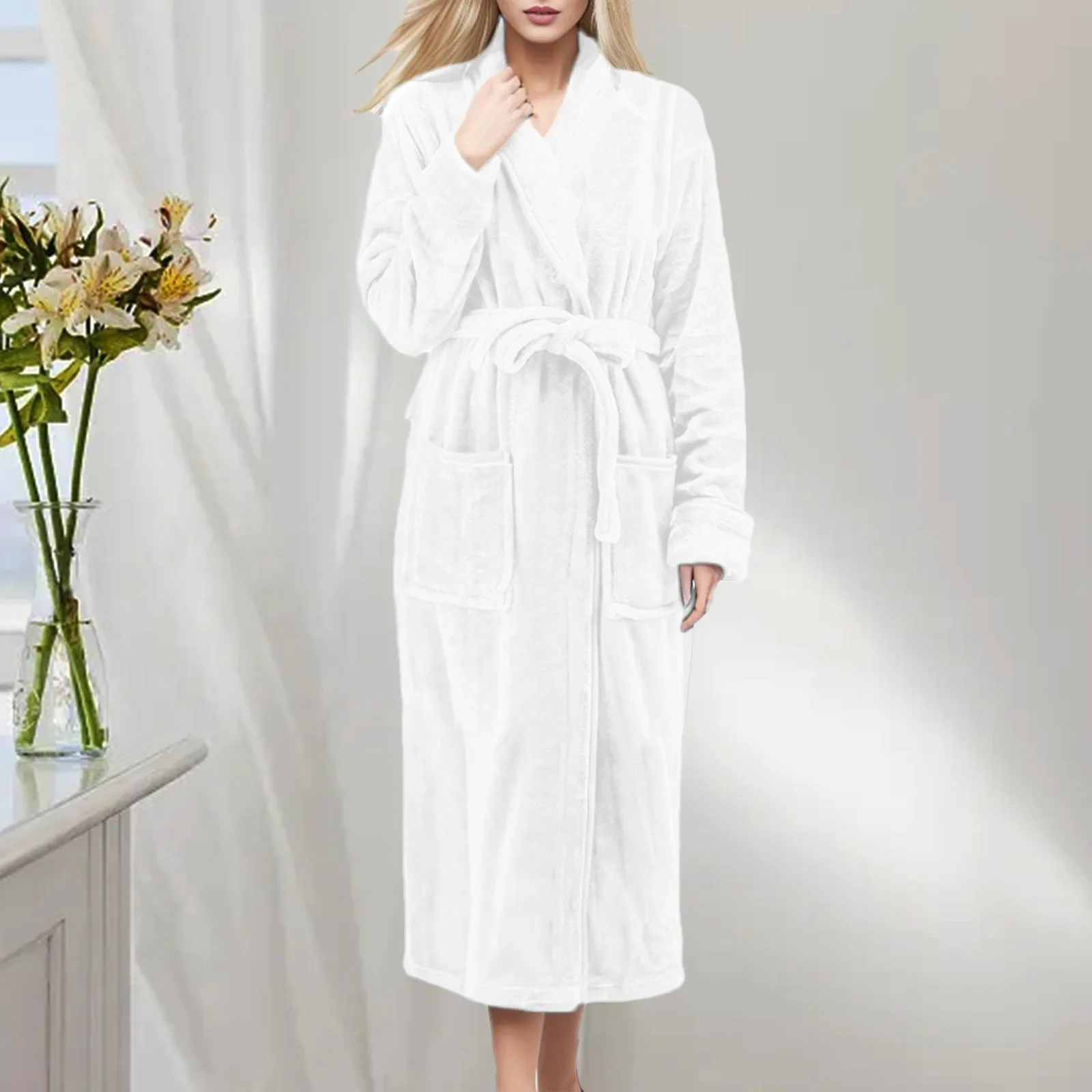 Autumn Winter Super Long Warm Flannel Bathing Robes For Women Cotton Cloth Robes For Women Plus Size Bathrobe Women's