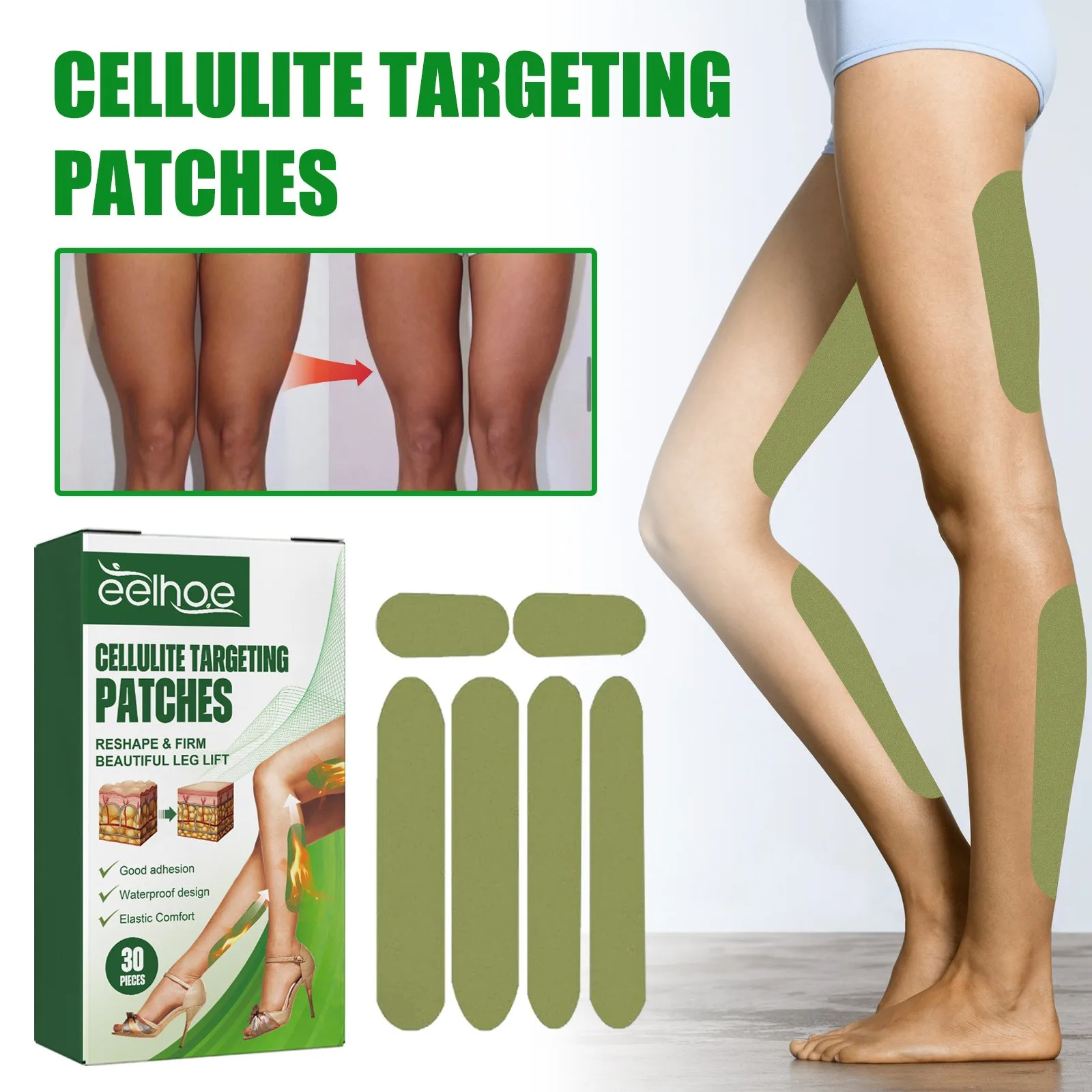 

Leg Slimming Patch Thigh Shaping Tightening Firming Leg Muscle Anti Cellulite Promote Fat Burning Wormwood Leg Lifting Sticker