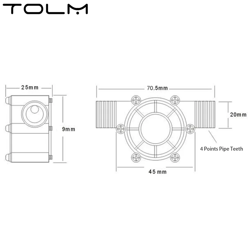 TOLM 12V 10W Regulated Generator Small Hydraulic Test Generator Pipeline Micro Hydrogenerator Water Tap Motor Motor New
