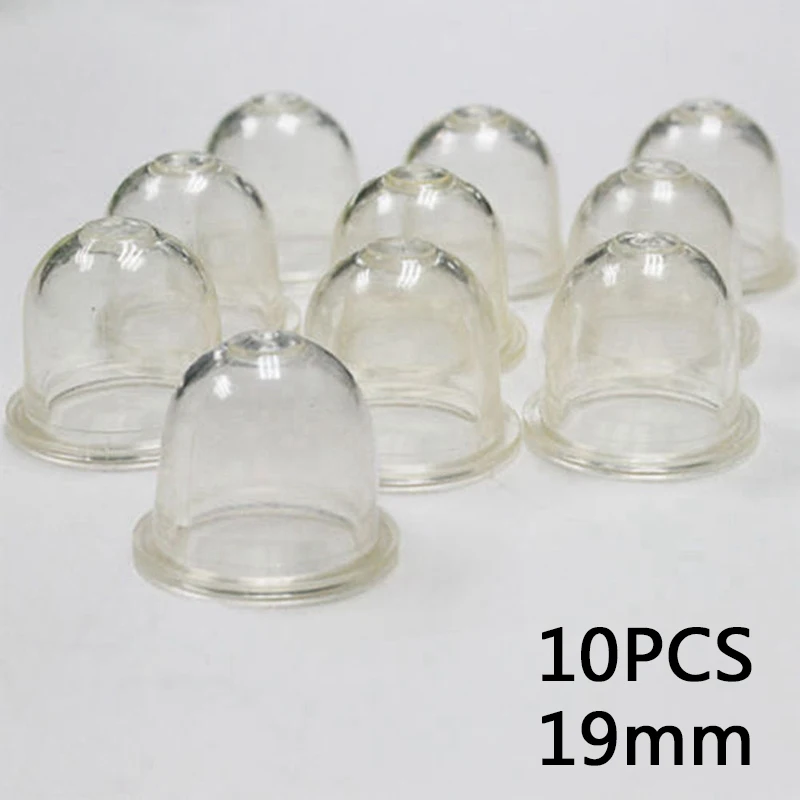 10 Pcs Transparent Fuel Pump Carburetor Primer Bulb 19/22 Mm Oil Bubble For Chainsaws Blower Trimmer Brush Cutter