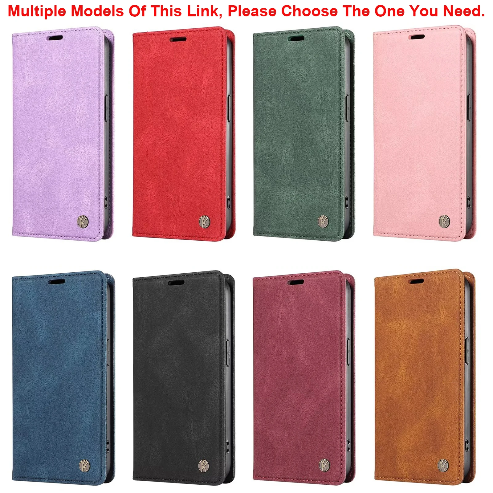 Stylish Leather Wallet Phone Case with Card Slots and Stand Feature