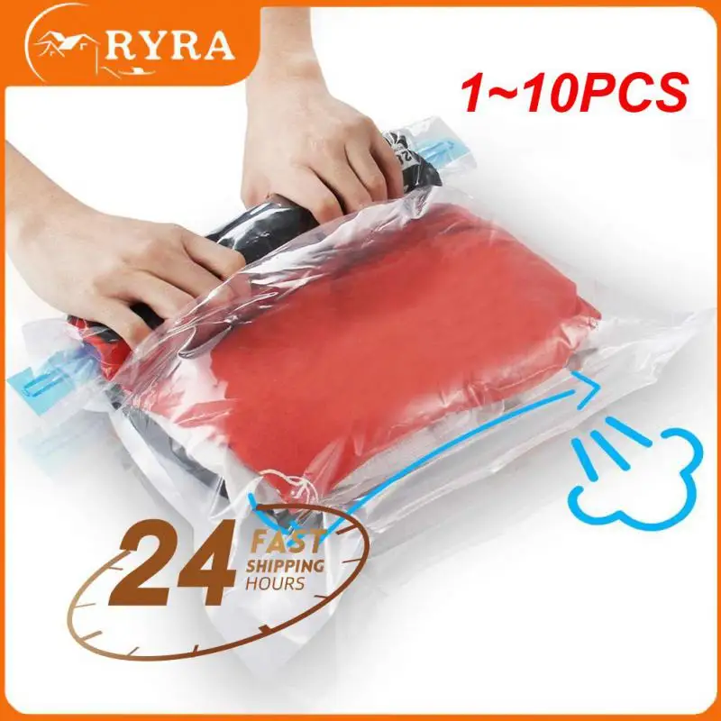 1~10PCS Travel Compression Bags Vacuum Packing, Roll Up Space Saver Bags for Luggage, Travel essentials